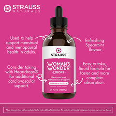 Strauss Heartdrops spearmint flavor drops shown for refreshing daily use.