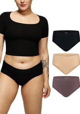 Strawberry Weeks leakproof 2.0 brief front view showing secure, all-day protection.
