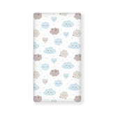 Streeyiu Clouds blue crib sheet, soft and breathable for cozy daytime naps.