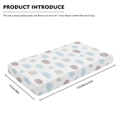 Streeyiu Clouds four-sided elastic crib sheet, secure fit on standard mattresses.