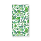 Streeyiu Tropical Leaf crib sheet shows green leaves for a soft, cozy sleep surface.