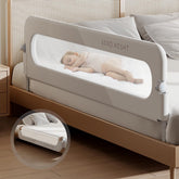Strenkitech Foldable Toddler Bed Rails with folding-swing design for easy bedtime routines.