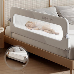 Strenkitech Foldable Toddler Bed Rails with folding-swing design for easy bedtime routines.