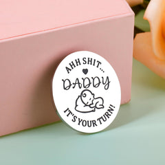 STVK Mommy's Turn coin, two-sided, shares night-time duties with a simple flip