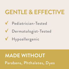 Pediatrician-tested seal on Suave Baby Lotion packaging.
