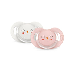 Suavinex Bonhomia SX Pro pacifier pink close-up supports natural tongue position.