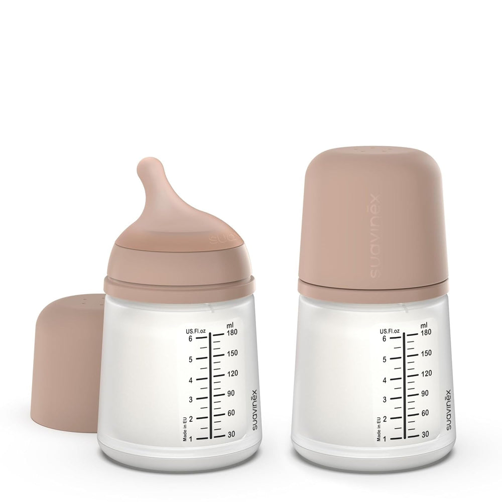 Suavinex Zero Zero bottle cap close-up showing secure seal for mess-free feeding