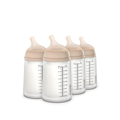 Suavinex Zero Zero anti-colic bottle packaging highlights a baby-friendly design.