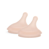 Suavinex Zero.Zero slow-flow nipple close-up highlighting soft silicone tip for comfortable feeding