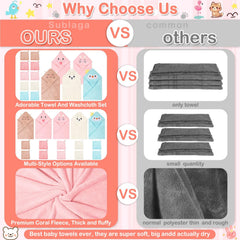Sublaga baby washcloths ten-pack for quick drying and gentle cleansing