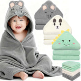 Sublaga hooded baby towel, 32x32 inches, keeps baby warm after bath.