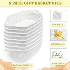 Succwoah cotton rope baskets show durable handles and daily organization use.
