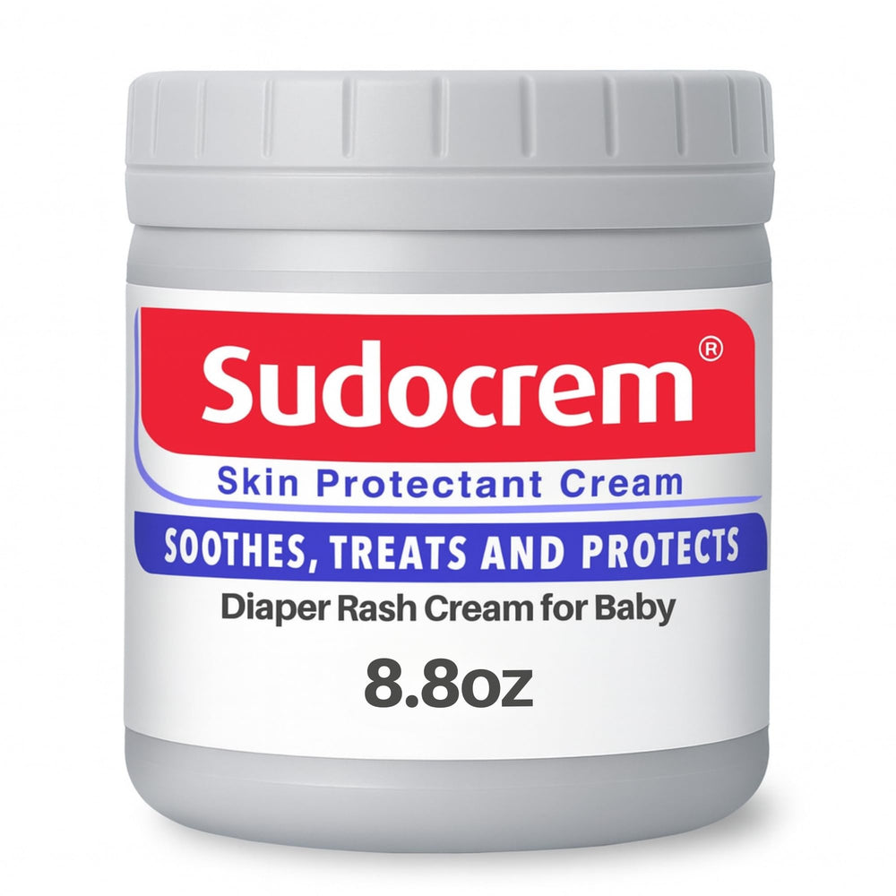 Sudocrem diaper rash cream tube ready for soothing during diaper changes.