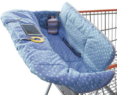 Suessie blue dots cart cover folded for compact storage and on-the-go protection