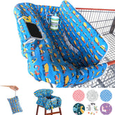 Suessie construction cart cover in use to protect baby from dirty surfaces.