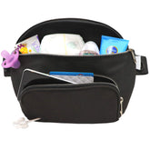 Suessie fanny pack diaper bag front view, compact and easy to grab on busy days.
