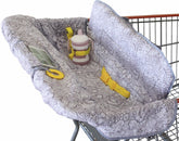 Suessie Sweet Dreams cart cover in action protecting baby from dirty surfaces.