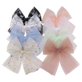 Sugarmelon large tulle bow with alligator clip for secure baby and mom hairstyles.