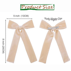 Sugarmelon long-tail velvet bow in black complements formal looks.