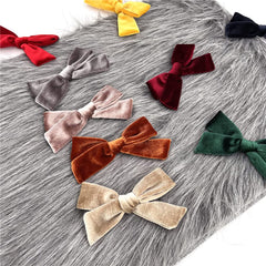 Sugarmelon Velvet Bow Clip on pigtails for a secure, cute look