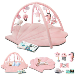 Suihuooo baby play gym mat oversize tummy time for comfortable exploration.