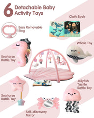 Suihuooo soft skin-friendly fabric cushions babies during gentle floor activities.