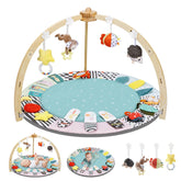 Suihuooo Baby Play Gym wooden frame provides sturdy support for safe tummy time.