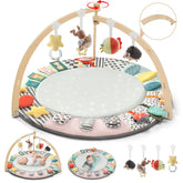 Suihuooo baby play mat with six zones supports early learning during tummy time