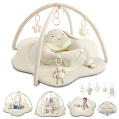 Suihuooo flower-shaped play mat for babies enhancing visual tracking and tummy-time play