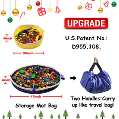 SUMBABO mini yellow toy play bag ready for travel and quiet toy moments