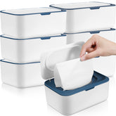 Sumind wipes dispenser with dark blue lid close-up for easy access