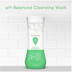 Summer's Eve Aloe Love micellar cleansing closeup emphasizes odor removal that's gentle