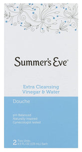 Summer's Eve Extra Cleansing Vinegar & Water Douche bottle pour for easy application.