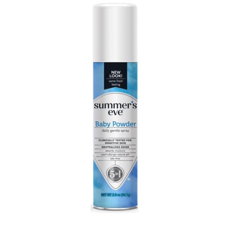 Summer's Eve feminine deodorant spray bottle pump delivers quick, lasting freshness.