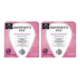 Summer's Eve sensitive skin cleansing cloths, 16-count two-pack, convenient for daily hygiene.