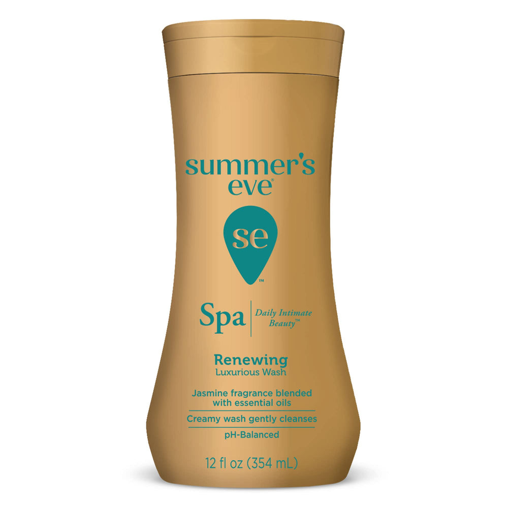 Summer's Eve Spa Renewing Jasmine wash bottle for gentle daily cleansing