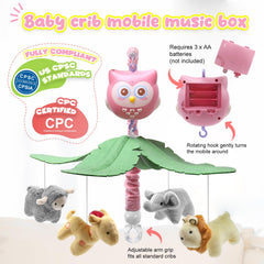 SUMWE crib mobile remote control for easy operation from bed.