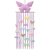 Suncalla bow holder with butterfly pattern keeps hair bows neatly organized and accessible