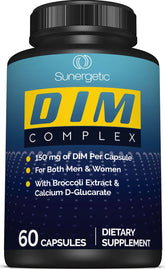 Sunergetic Premium DIM capsules in bottle for daily balance support