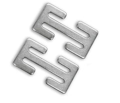 SUNGRACE silver metal plates 2-pack; slim, durable replacement parts for cabinet locks or strollers