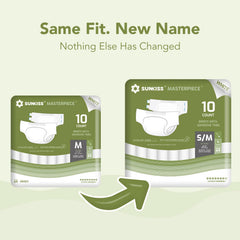 SUNKISS Masterpiece brief tape tabs demonstrate easy refasten feature for secure fit.