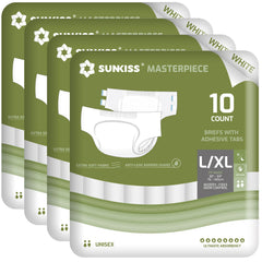 SUNKISS Masterpiece diaper front view with secure fit and comfortable wear.