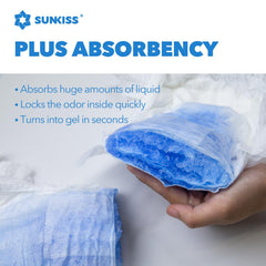 SUNKISS TrustPlus odor control core locks in moisture and minimizes smells