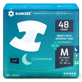 SUNKISS TrustPlus overnight diaper front view with full nighttime coverage.