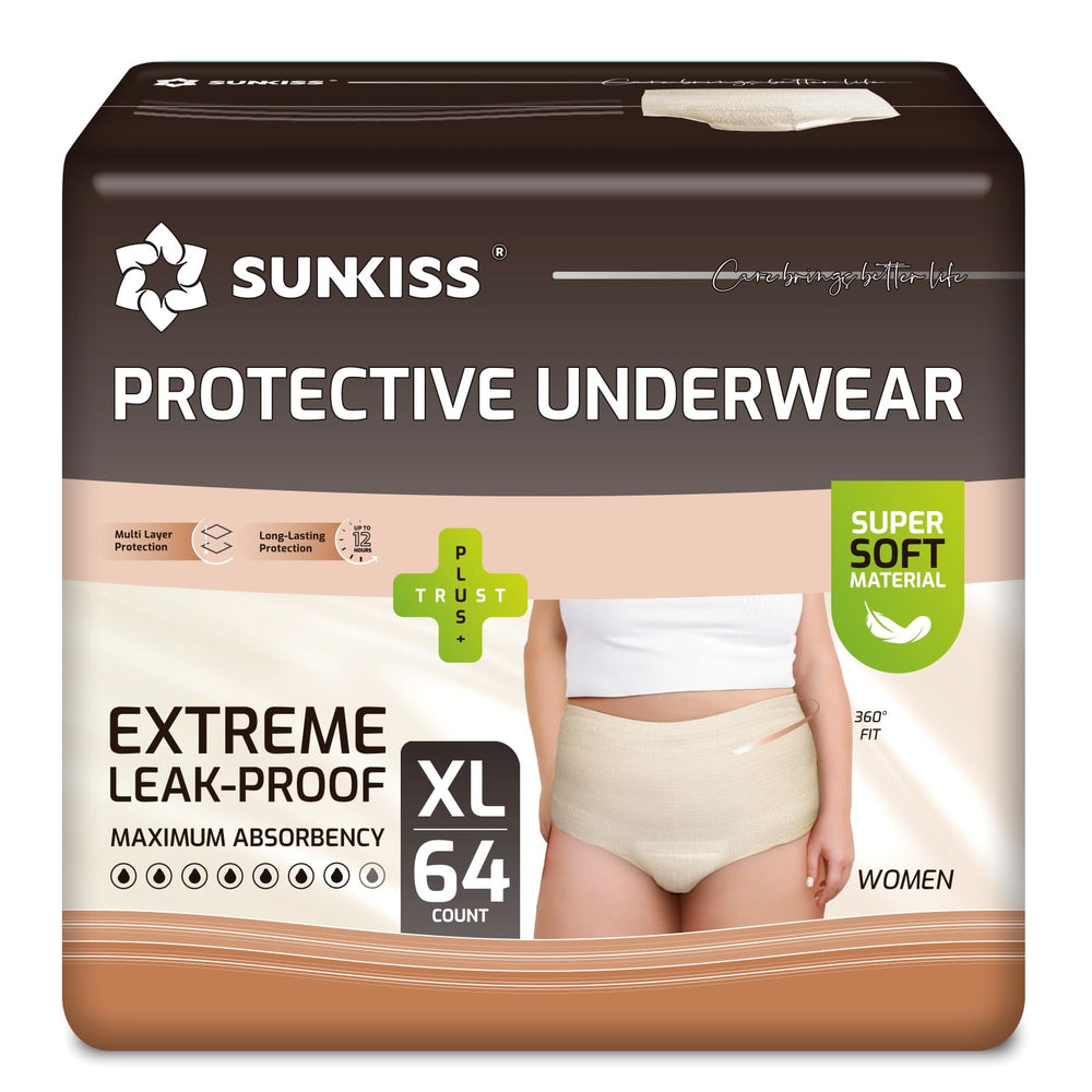 SUNKISS Daytime Disposable Underwear package in beige for all-day comfort.