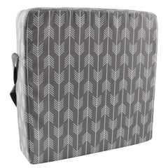 Sunmall dining chair heightening cushion in grey on a chair, cozy seating for kids