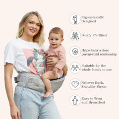 Sunnors hip seat shows easy on-off design for quick transitions.