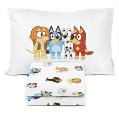 Sunny Side Up Bluey & Friends fitted sheet adds cozy sleep for toddlers