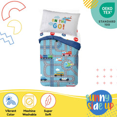 Sunny Side Up car-design pillowcase, keeps bedtime cozy