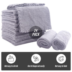 Sunny zzzZZ 24-pack baby washcloths arranged in a colorful set for everyday use
